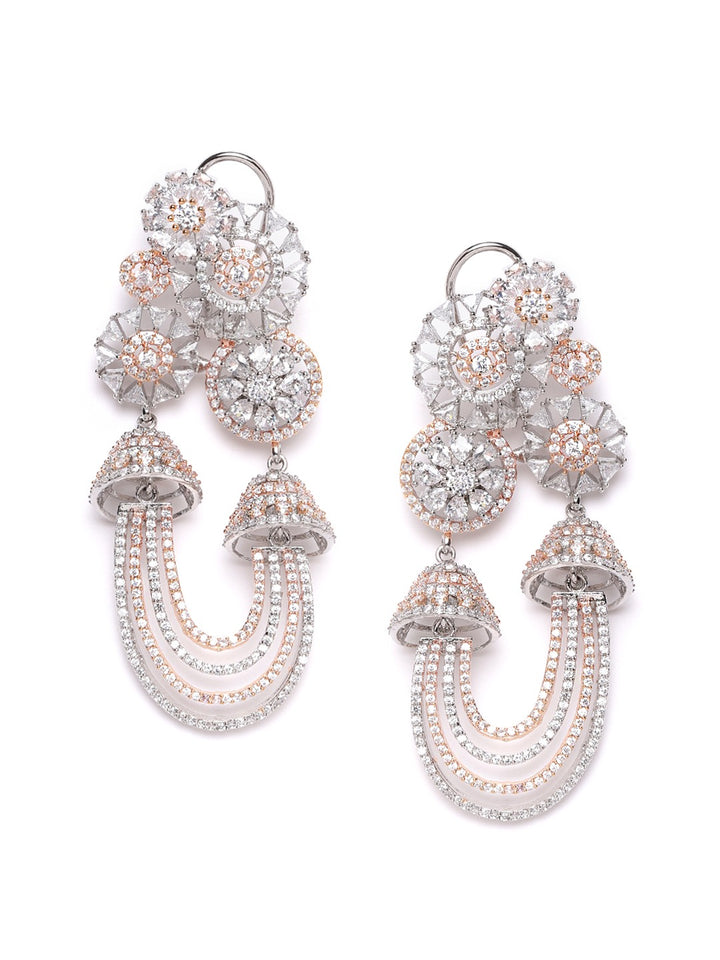American Diamond Oversized Drop Earrings