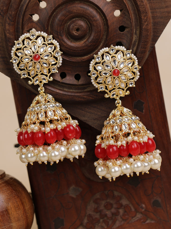 Kundan Studded Gold Plated Earrings