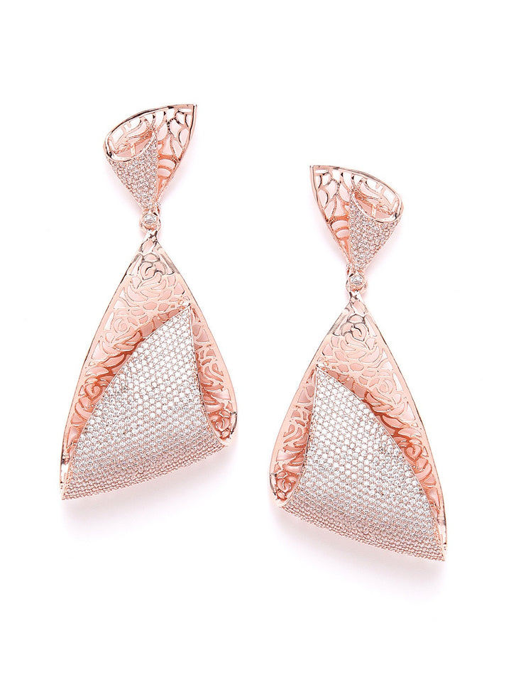Rose Gold Plated Party Earrings