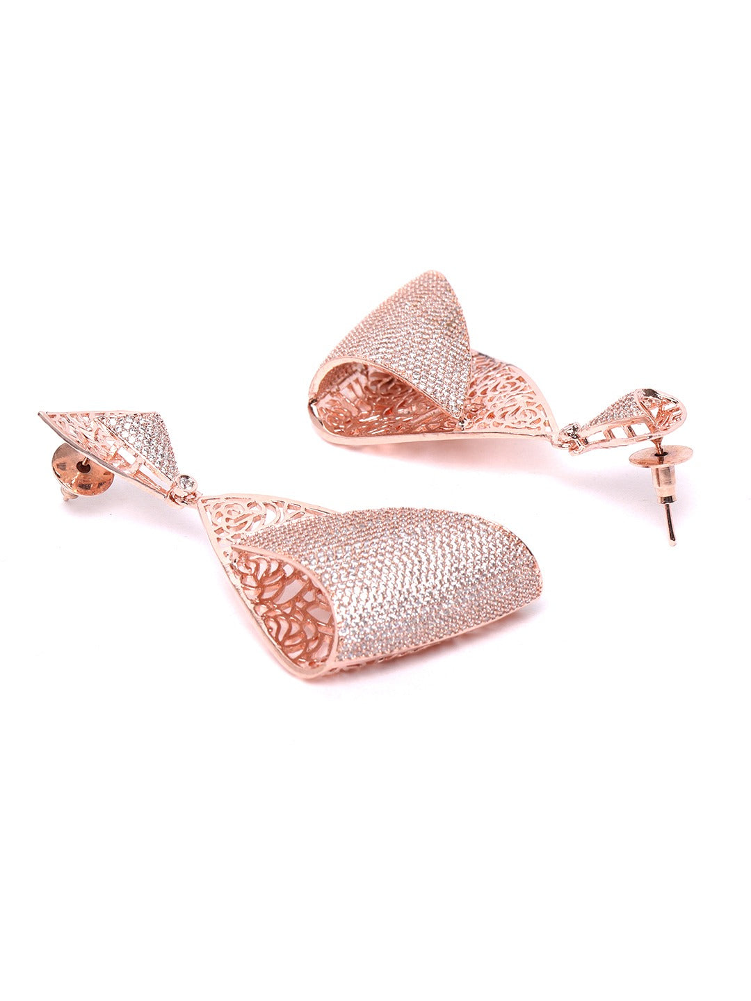 Rose Gold Plated Party Earrings
