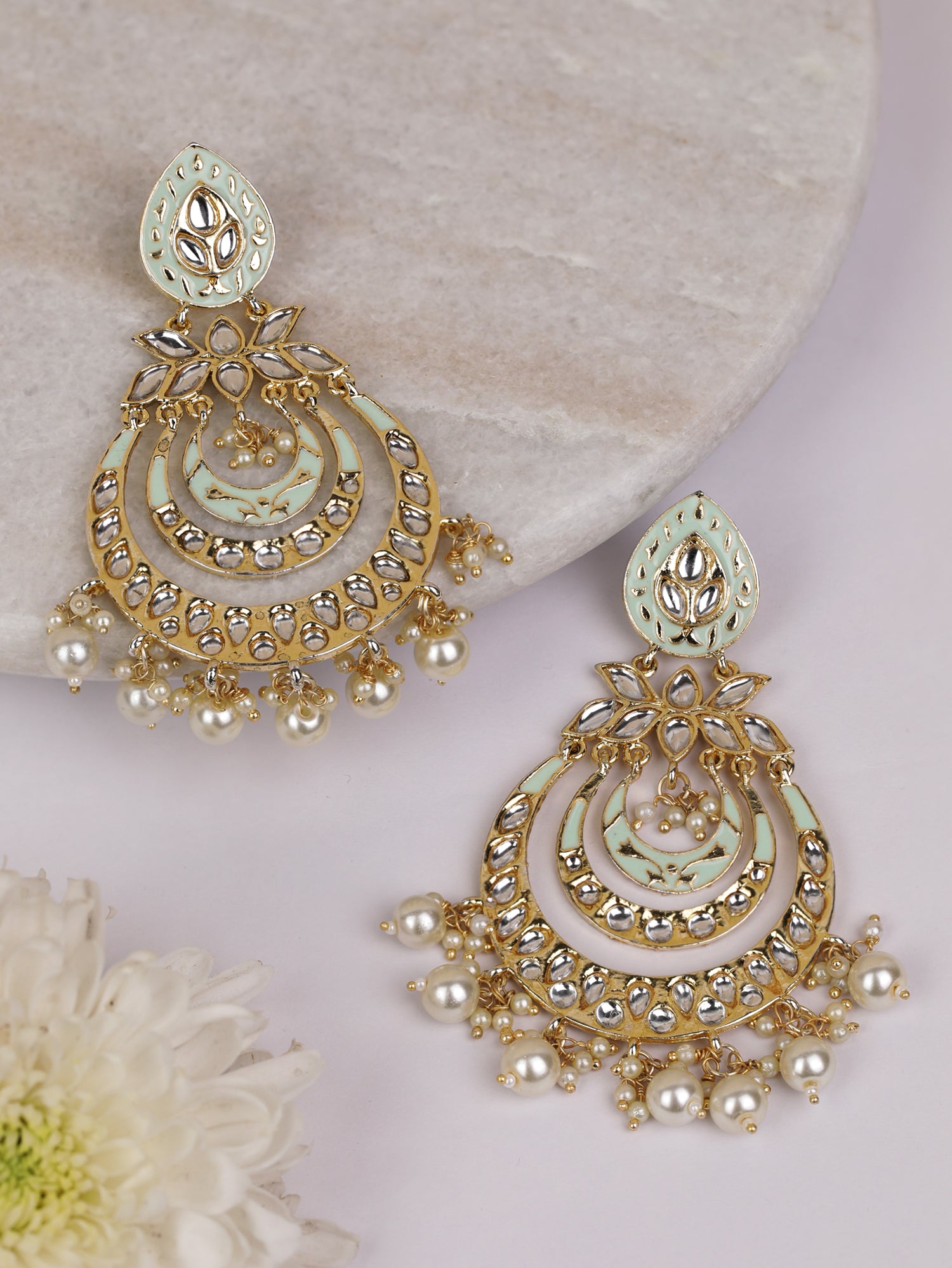 500 INR Big Sized Samar Chandbali Earrings Kindly note these r big sized  and heavy to wear | Instagram