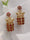 Ruby studded and beaded Peacock shaped Earring