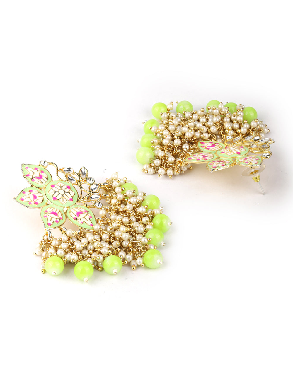 Kundan Beaded Floral Shaped Earring
