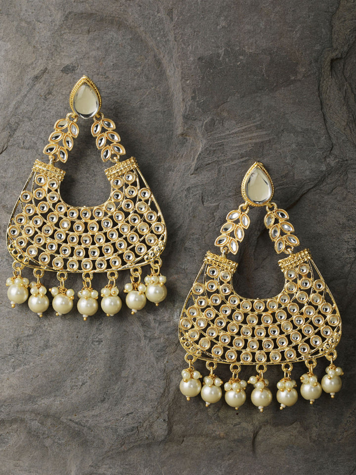 Gauhar - Kundan Gold Plated Party Earrings