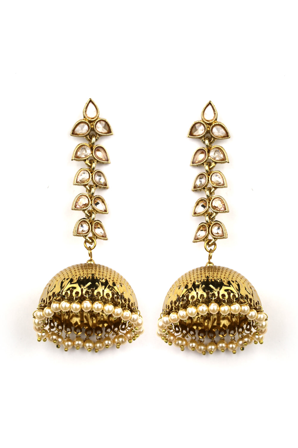 Kundan Gold Plated Drop Earring
