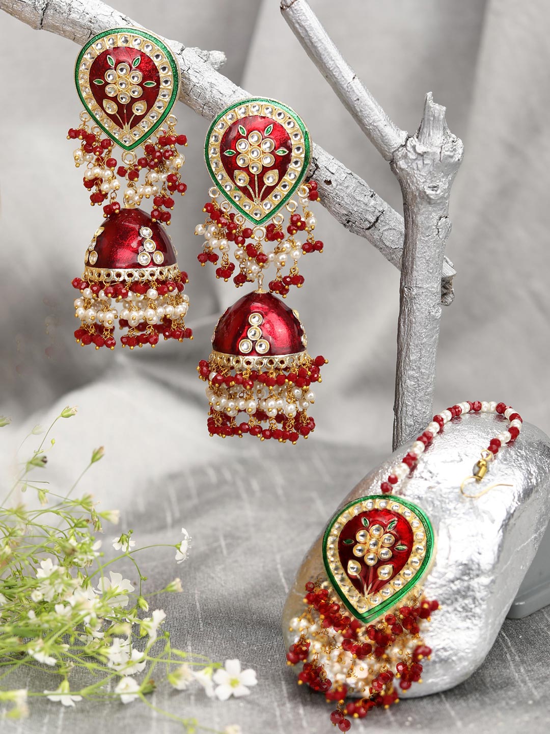 Maang Tikka and Earrings Set - Perfect Jewelry Combo for a Party – Amazel  Designs