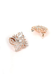Rose Gold Plated American Diamond Stud Earring