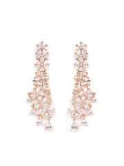 Rose Gold Plated American Diamond Drop Earring
