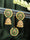 Green Beads Stones Gold Plated Jhumka Earring with MaangTikka