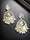Pearls Mirror Studded Gold Plated Chandbali Earring