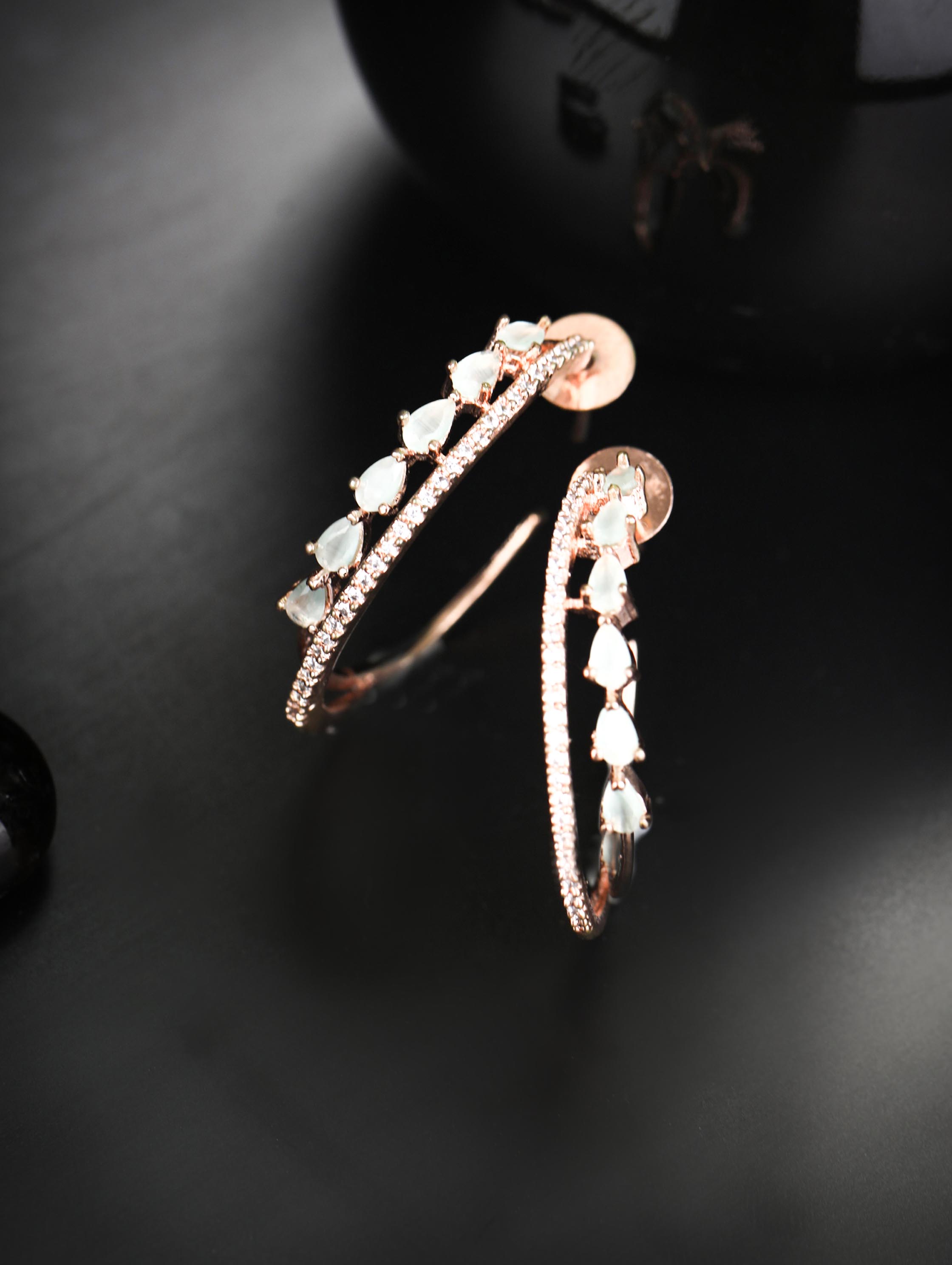 Cubic zirconia rose gold on sale earrings