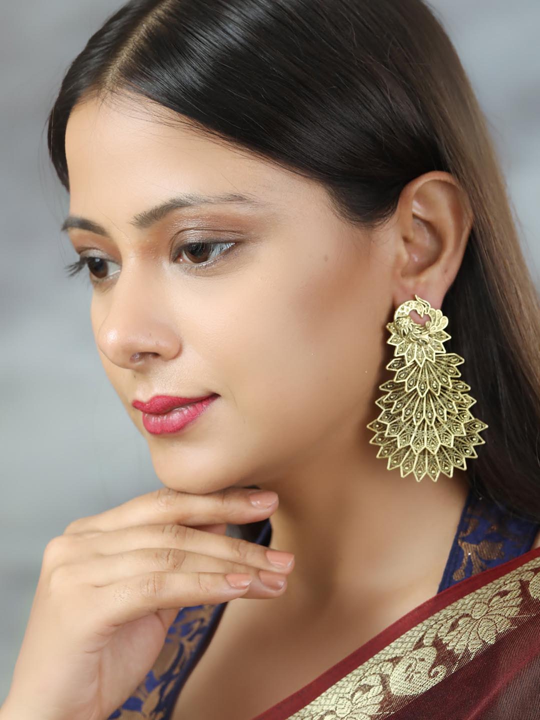 Black Gold Plated Jhumka Earring