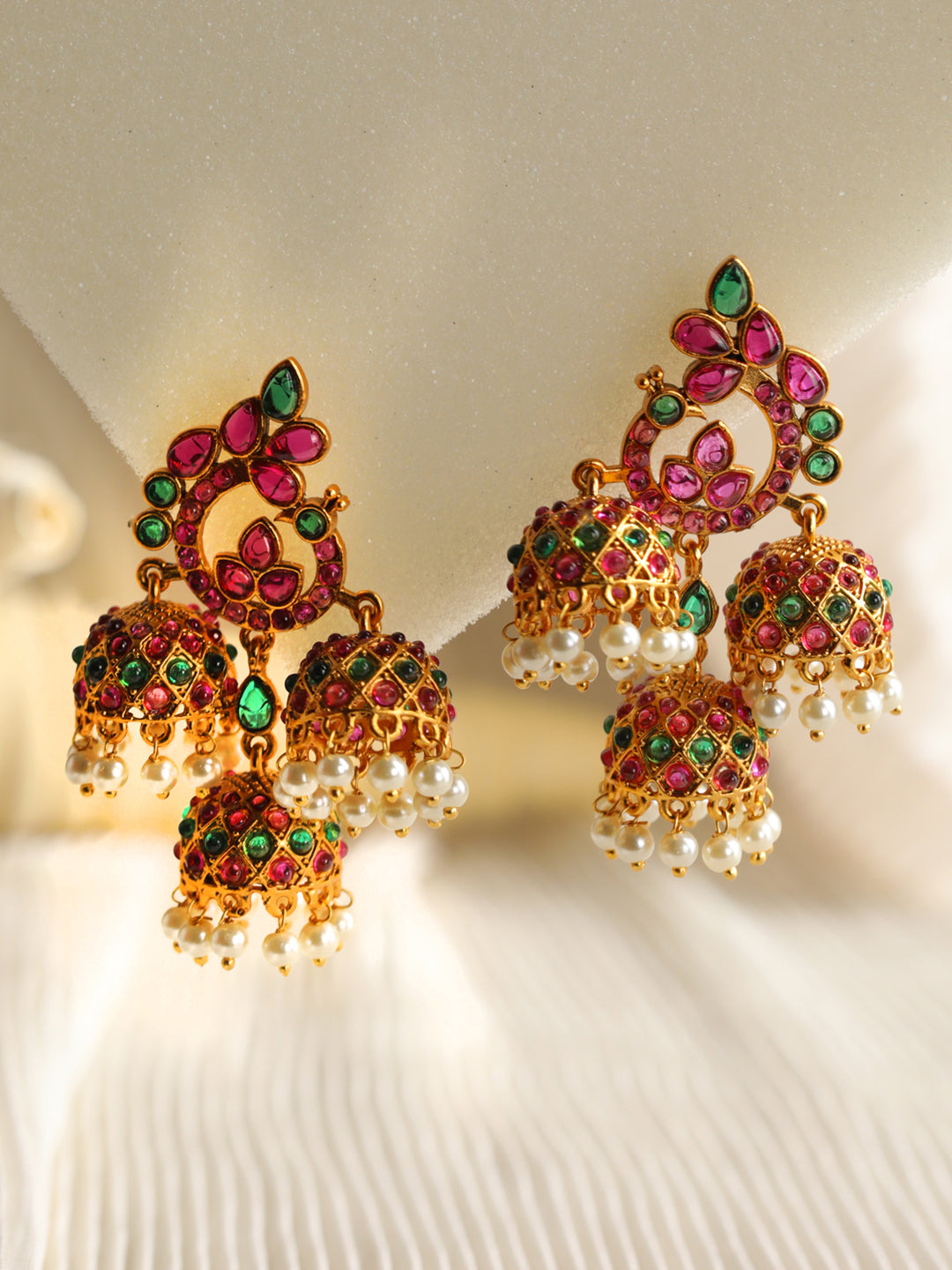 Triple jhumki sale