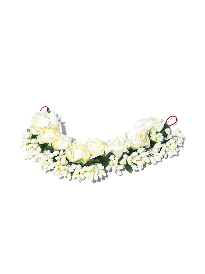 White Floral Gajra Hair Accessories for Women