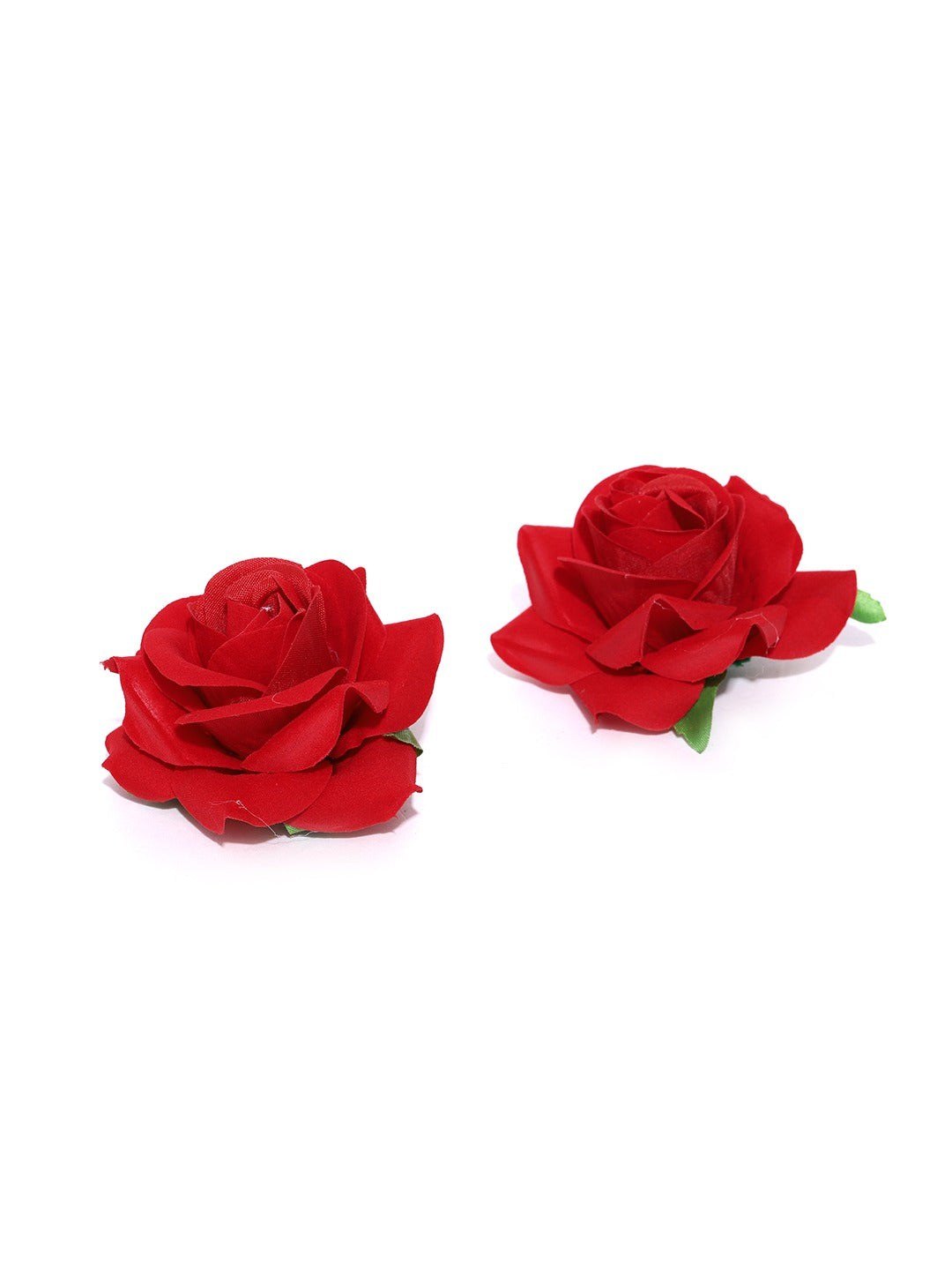 Set Of 2 Fabric Rose Flower Red Colour Hair Clip