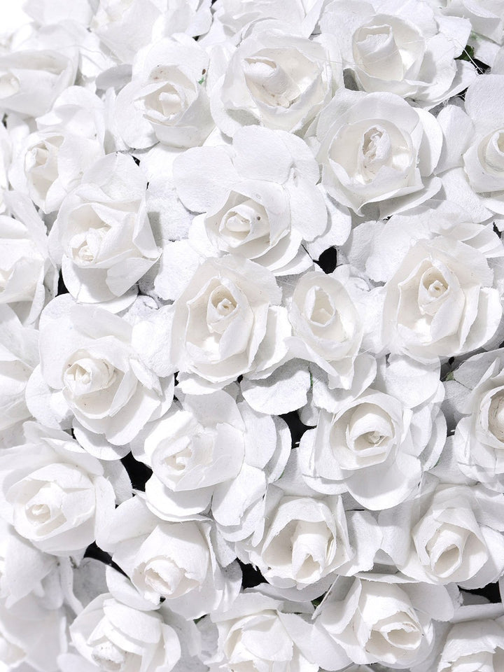 Artificial White Roses Design Bun Maker Hair Accessories For Women