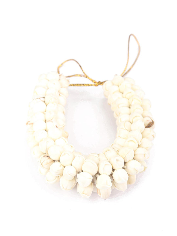 White Gold Plated Floral Bun Hair Accessories