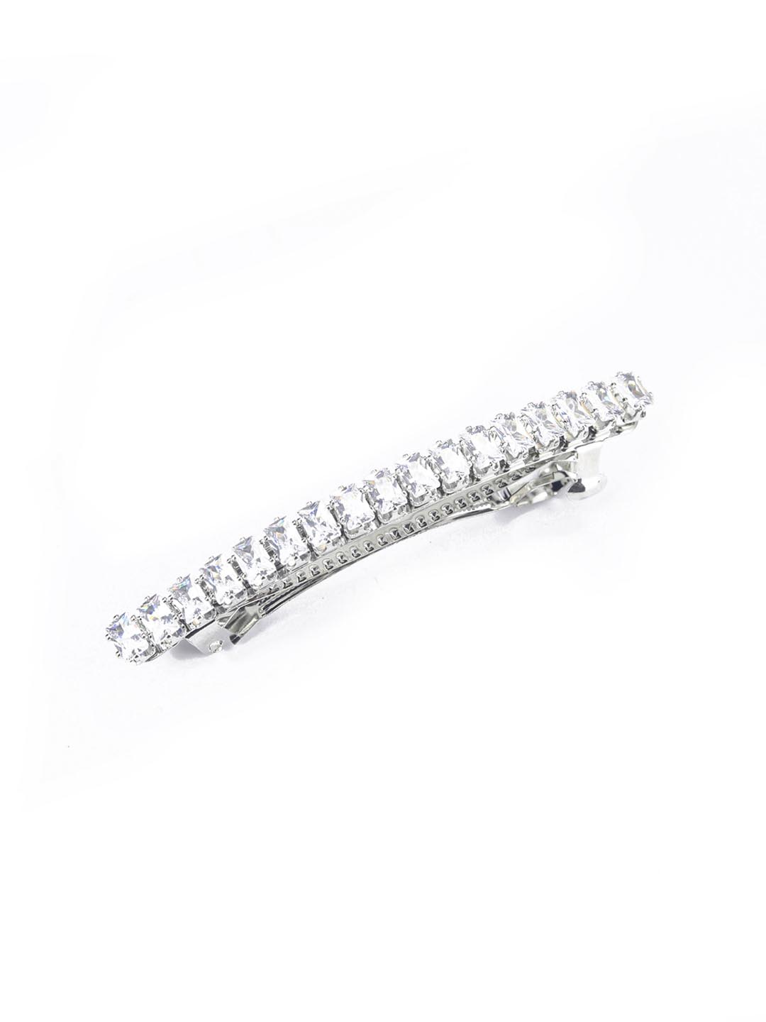 Crystal Pearls Silver Plated Hair Pin