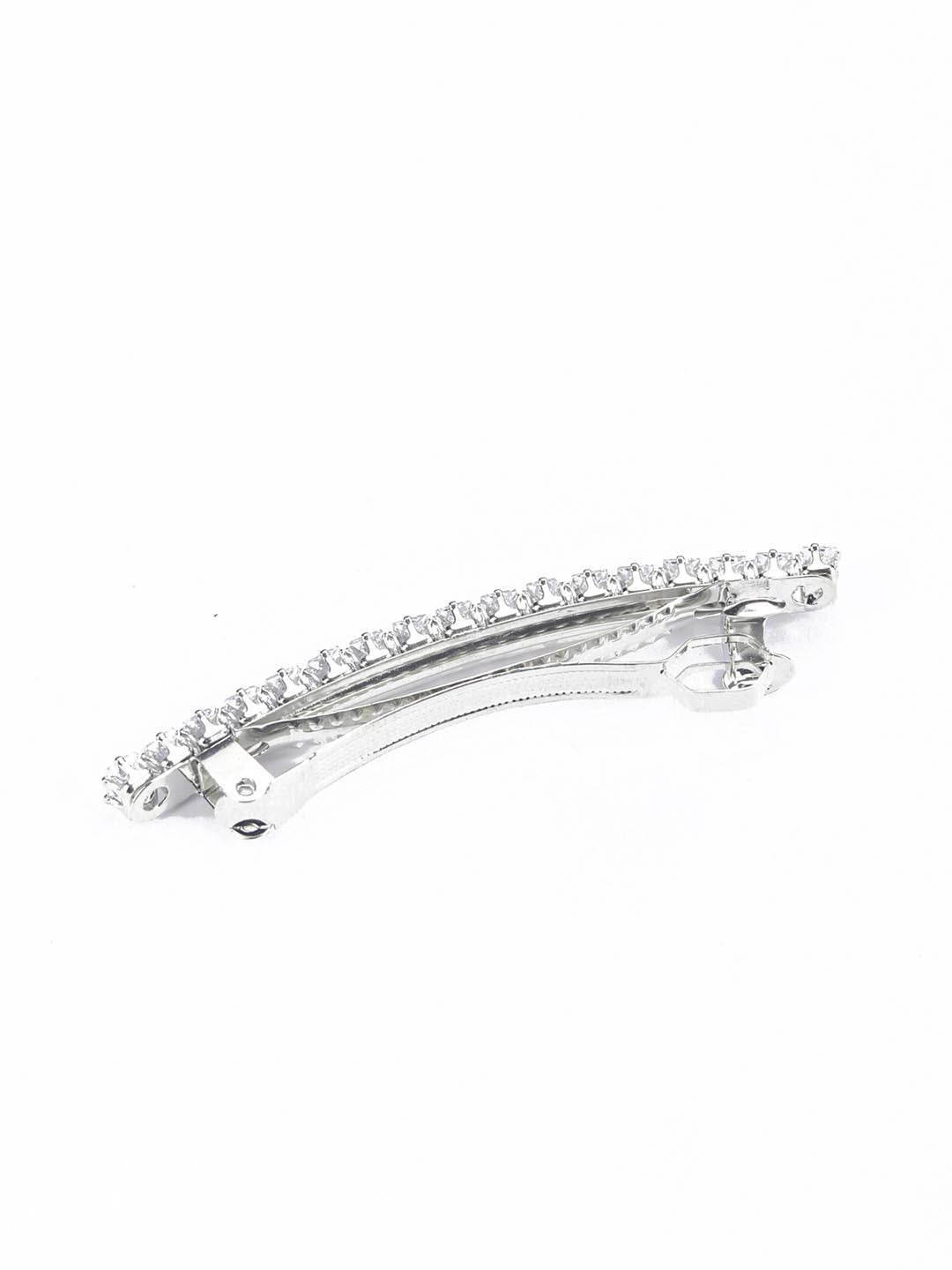 Crystal Pearls Silver Plated Hair Pin