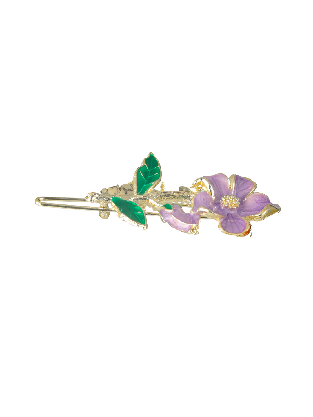 Priyaasi Multicolor Floral Gold-Plated Hair Pin Set of 4