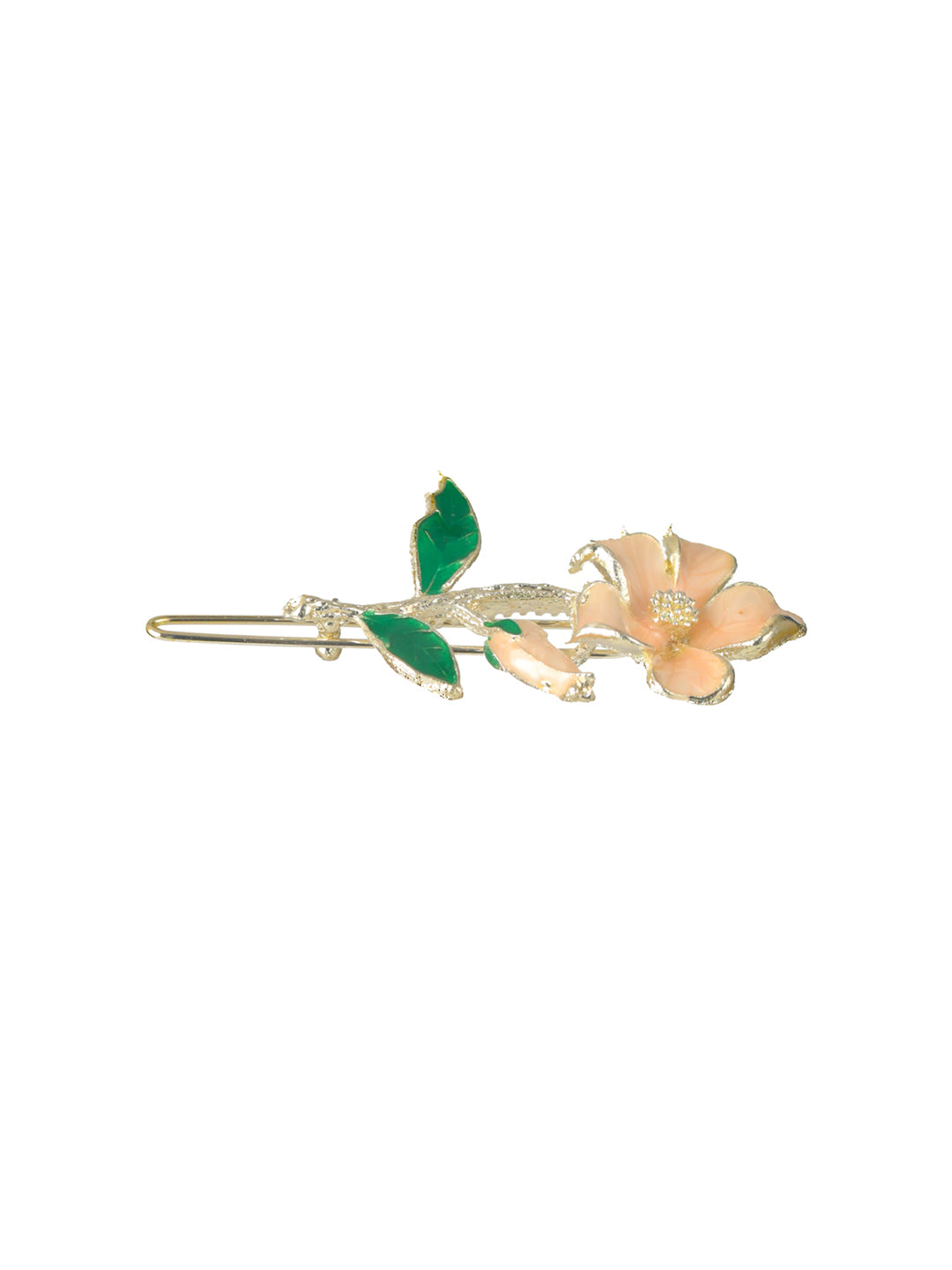 Priyaasi Multicolor Floral Gold-Plated Hair Pin Set of 4