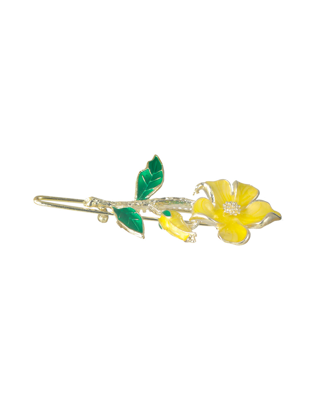 Priyaasi Multicolor Floral Gold-Plated Hair Pin Set of 4