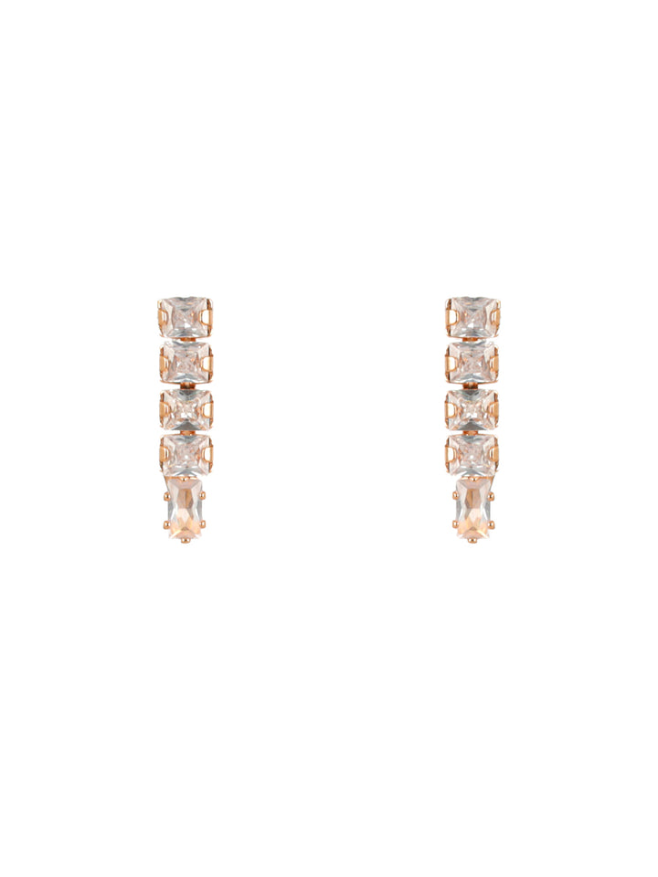 Priyaasi Geometric AD Rose Gold-Plated Jewellery Set