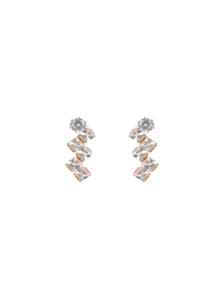 Priyaasi Dual-Block AD Rose Gold-Plated Jewellery Set