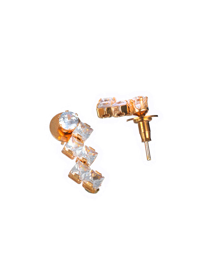 Priyaasi Dual-Block AD Rose Gold-Plated Jewellery Set