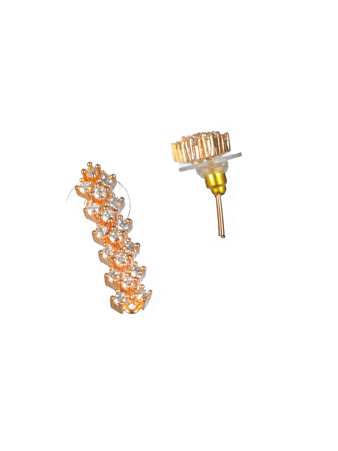 Priyaasi Elegant AD Rose Gold-Plated Jewellery Set