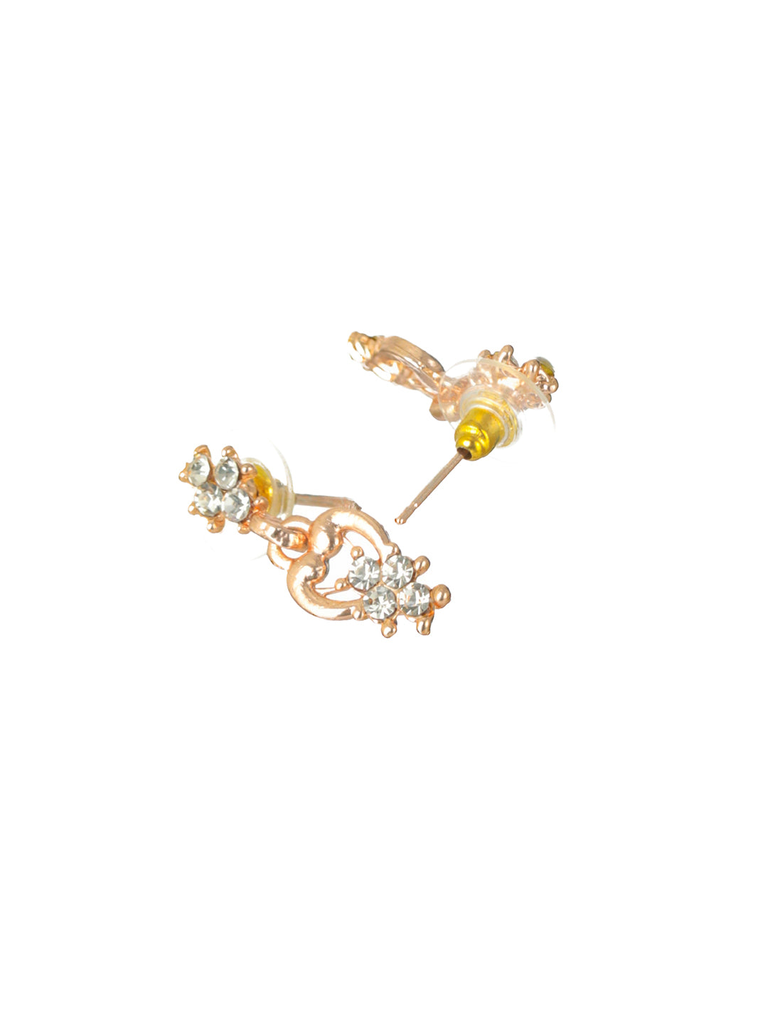Priyaasi Elegant Floral AD Rose Gold-Plated Jewellery Set