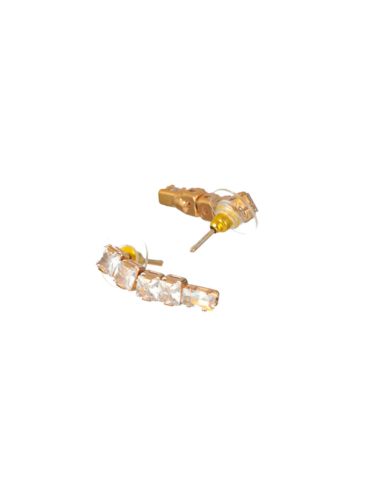 Priyaasi Droplet Blocks AD Rose Gold-Plated Jewellery Set