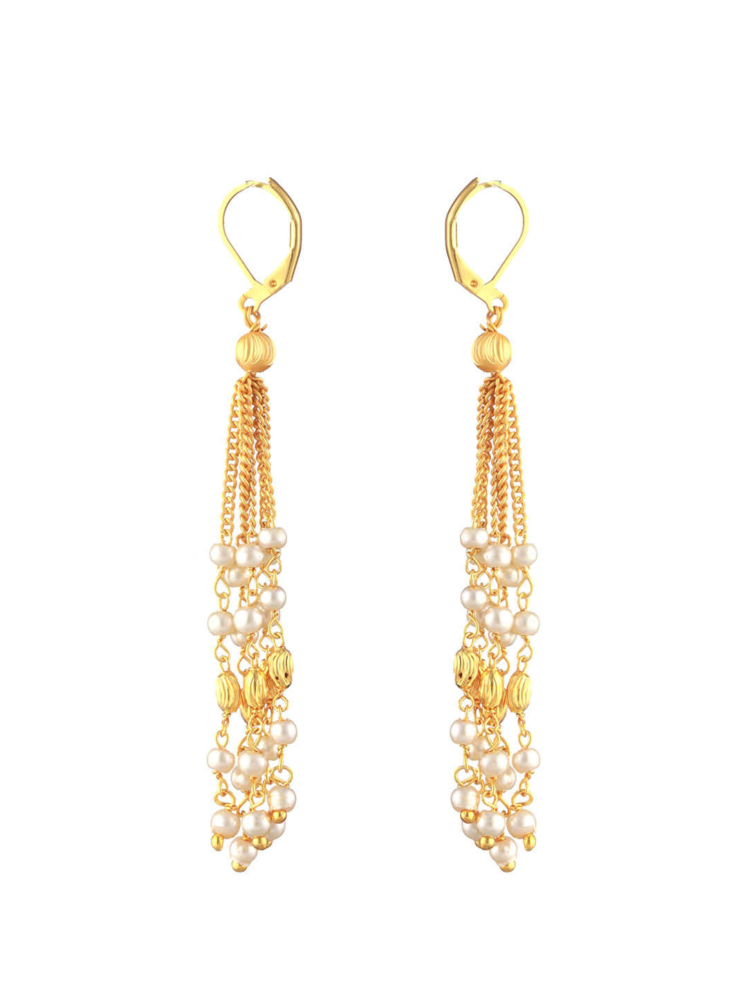 Priyaasi Multilayer Pearl Gold-Plated Jewellery Set
