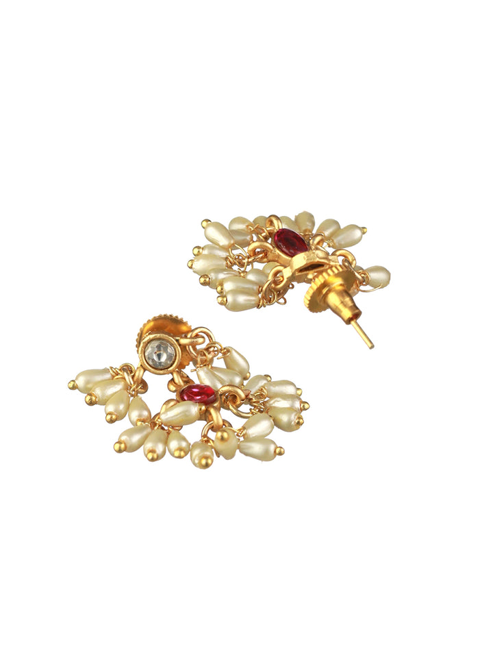 Priyaasi Multicolor Kemp Stone Studded Gold-Plated Jewellery Set