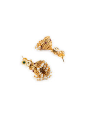 Priyaasi Pink Floral Beaded Pearl Gold-Plated Choker Jewellery Set
