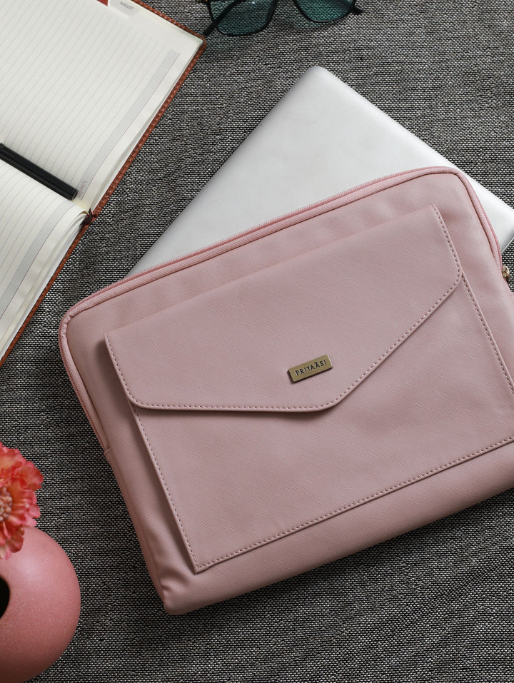 Blush Pink Solid Laptop Sleeve