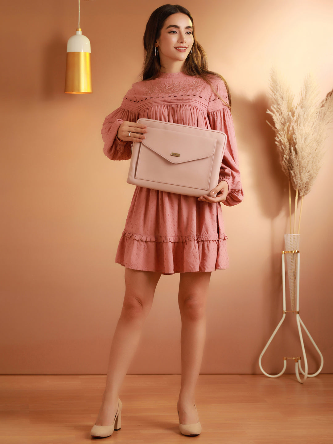 Blush Pink Solid Laptop Sleeve