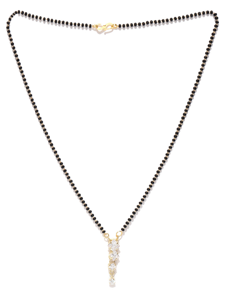 Cubic Zirconia Gold Plated Mangalsutra
