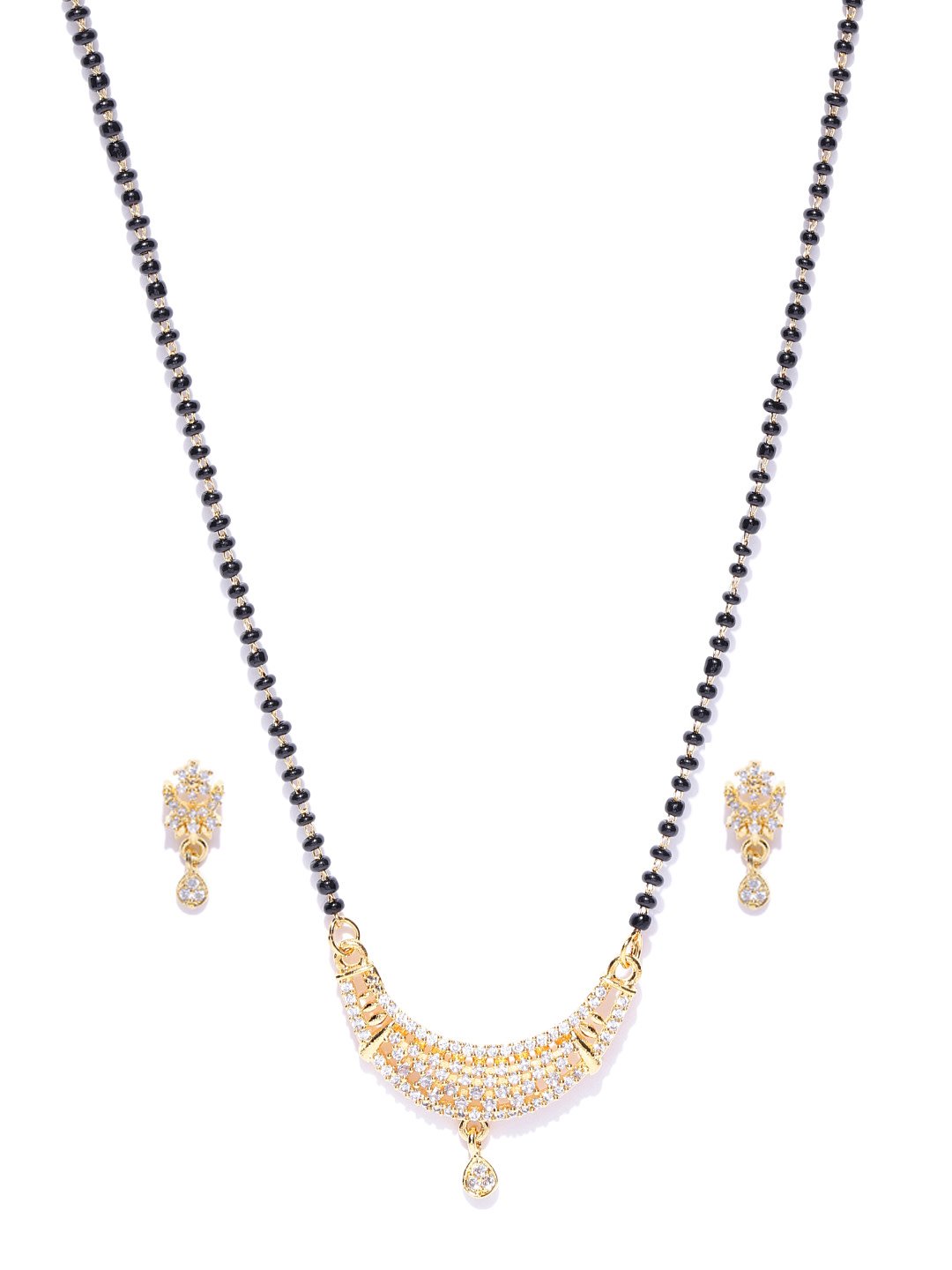 Buy quality 916 gold mother Pearl Design mangalsutra with Earrings in  Ahmedabad