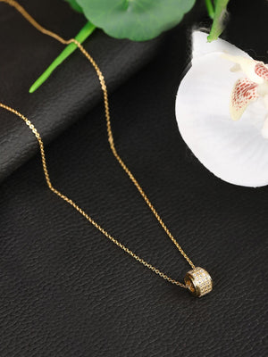 Gold-Plated Artificial Stone Studded Mangalsutra