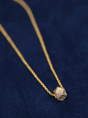 Gold-Plated American Diamond Studded Mangalsutra