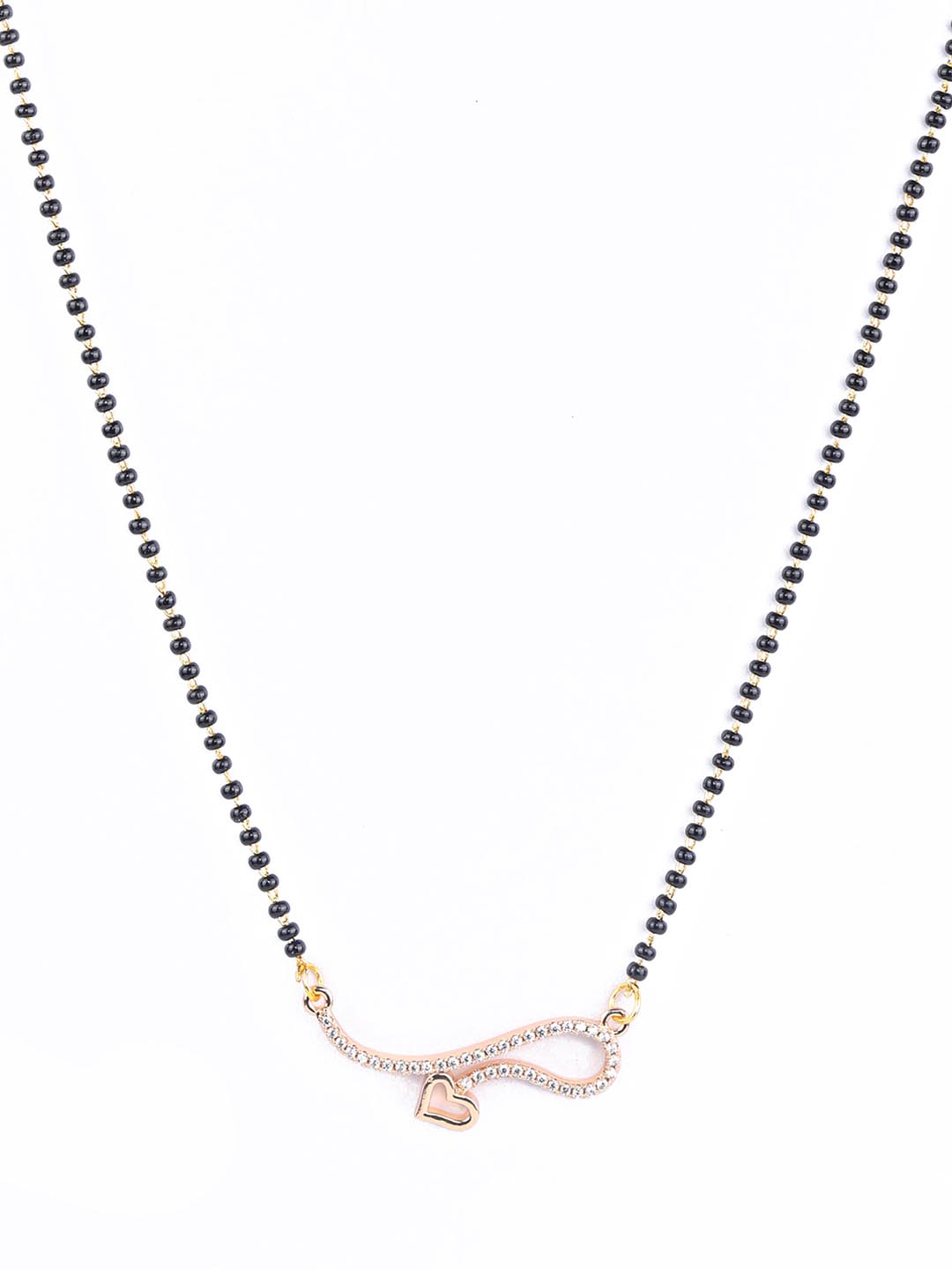 American Diamond Rose Gold Plated Mangalsutra