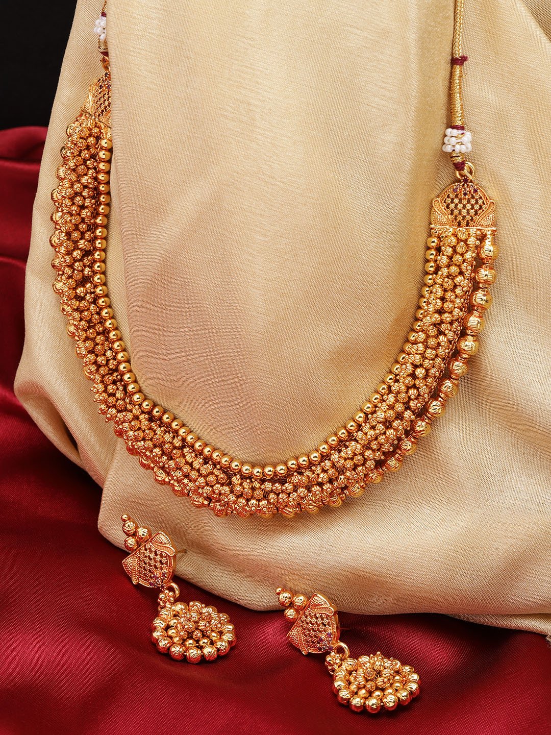 Beads Gold Plated Jewellery Set