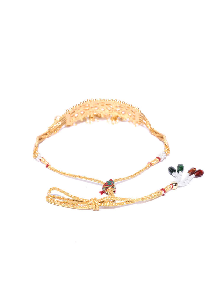 Kundan Pearls Beads Gold Plated Jewellery Set