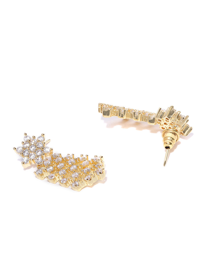 American Diamond Gold Plated Geometric Jewellery Set