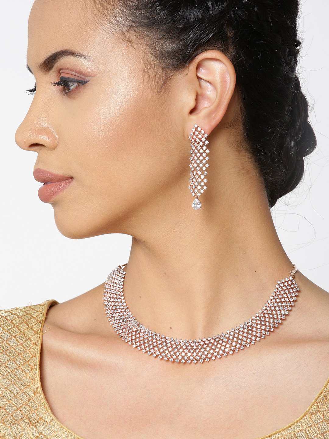 Cubic Zirconia Round Silver Stud Earrings Set Of 4 Stainless Steel Jew – JB  Jewelry BLVD