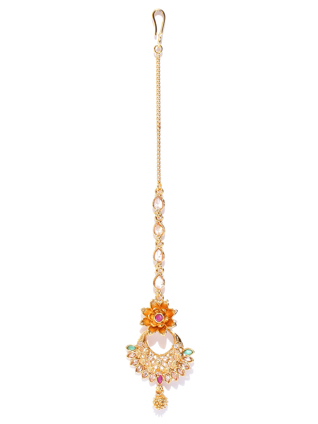 Kundan Gold Plated Floral Jewellery Set