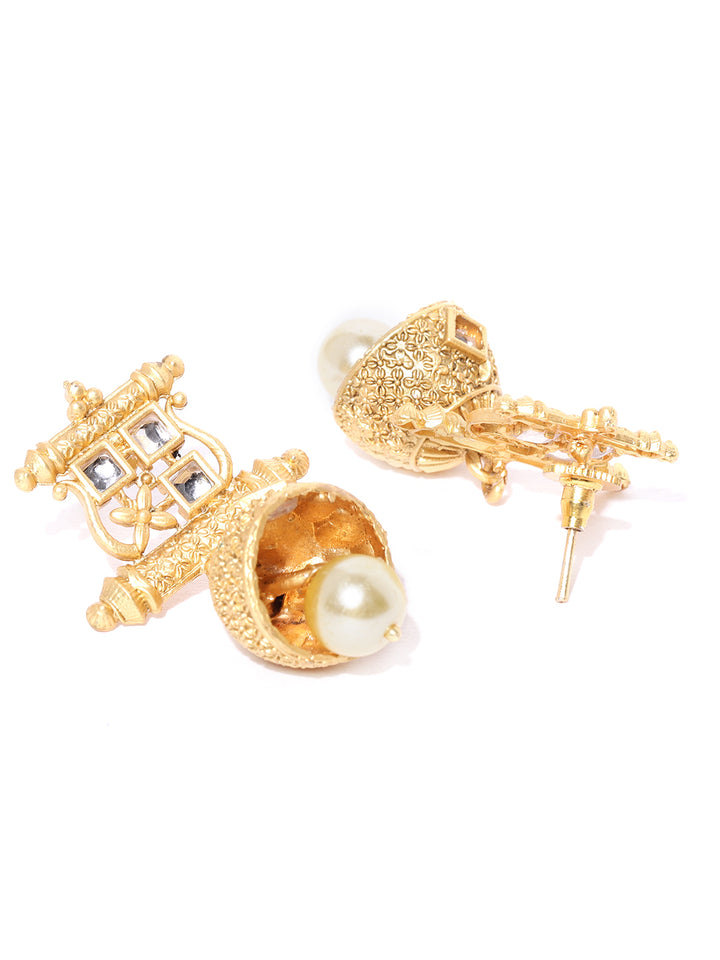 Multi-Color Beads Kundan Pearls Gold Plated Jewellery Set