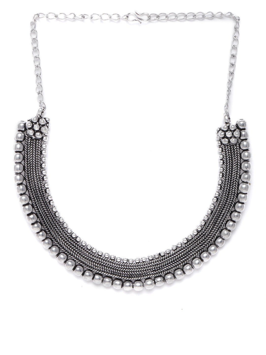 German Silver Oxidised Necklace