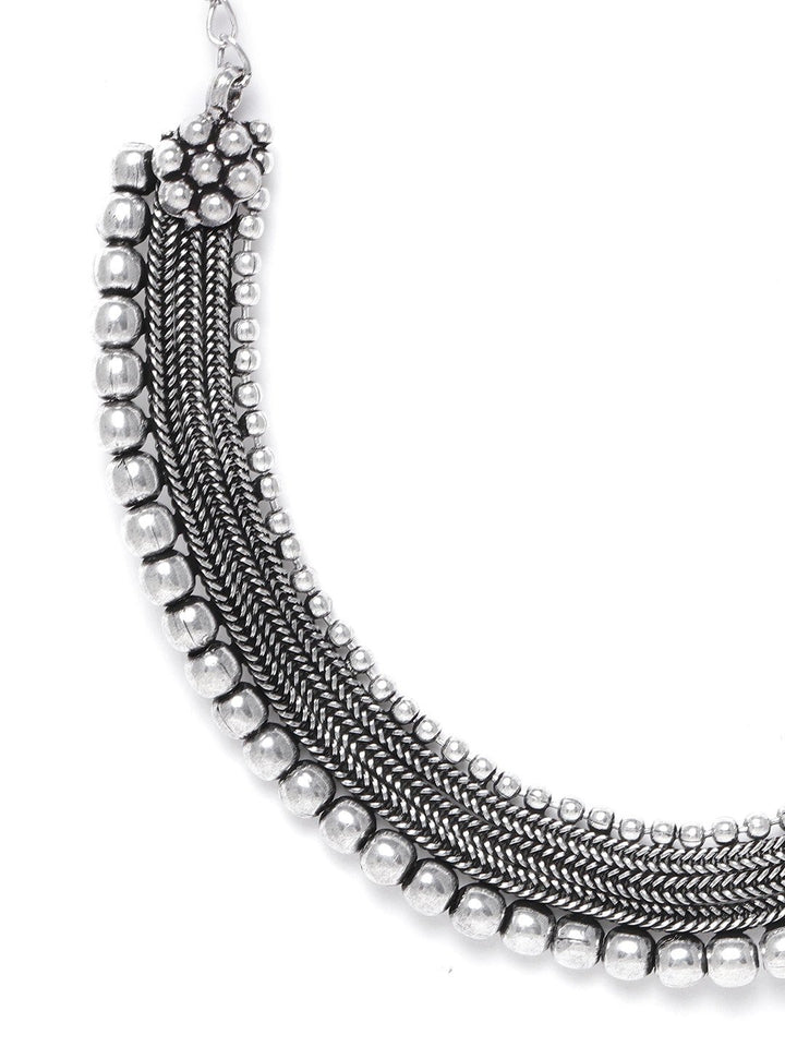 German Silver Oxidised Necklace